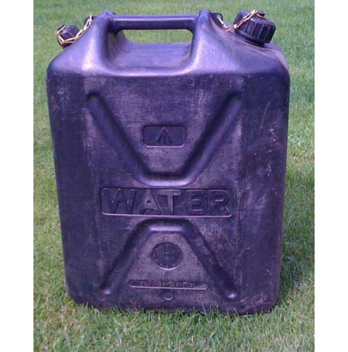 British Army 20 Litre Heavy Duty Black Plastic Water Container / Jerry Can Grade 1